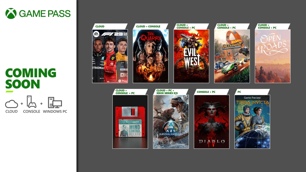 Coming to Xbox Game Pass: Diablo IV, The Quarry, Ark: Survival Ascended, and More