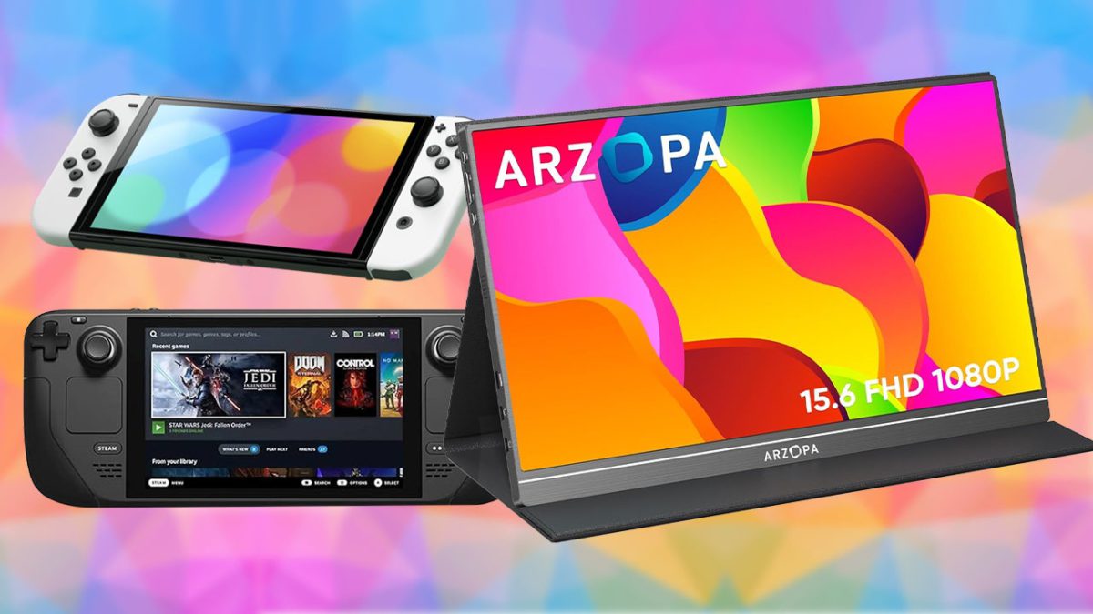 Save 40% Off Arzopa USB Portable Monitors (Nintendo Switch and Steam Deck Compatible)