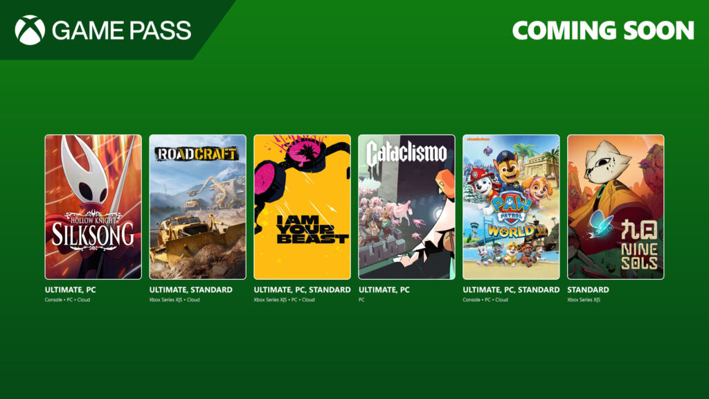 Coming to Game Pass: Hollow Knight: Silksong, RoadCraft, I Am Your Beast, and More