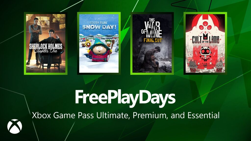 Free Play Days – Sherlock Holmes Chapter One, South Park: Snow Day, This War of Mine: Final Cut and Cult of the Lamb